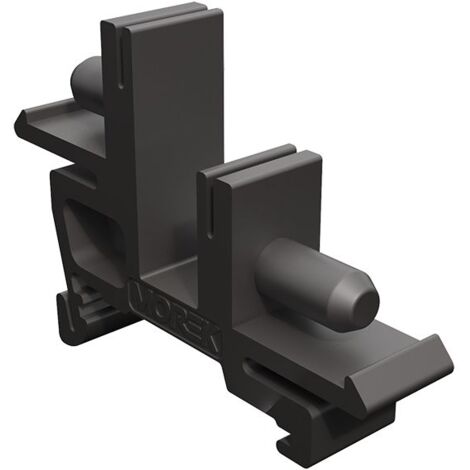 Adaptateur rail DIN noir pour bornier de répartition nu BB7 à BB52, BB147 et BB111 - MOREK