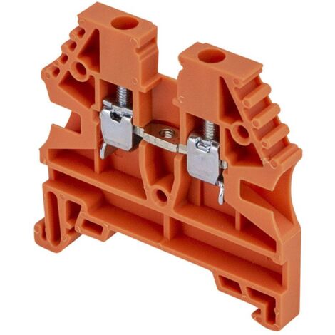 Borne de jonction à vis 2,5mm² - pas 5mm - orange- IMO (1/5)