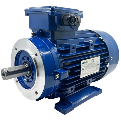 Moteur Triphasé 0,75 KW 1 CV - 230/400 V 1500 Tr/min - Bride IE2 B3 Pattes - Neuf Generico-GAR