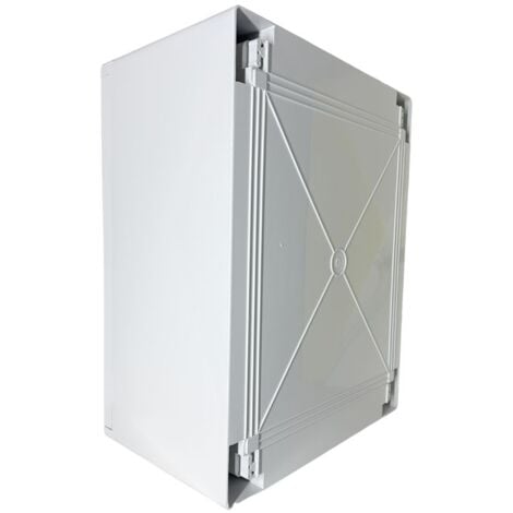 Coffret électrique ABS 400x300x165 étanche IP65 - Porte transparente - avec plaque de fond