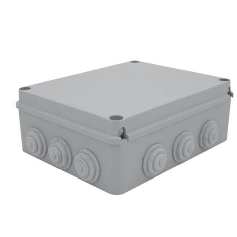 Em Distribution – Boîte de dérivation étanche IP65 250x200x90mm – 12 entrées membranes souples – Résistance aux chocs IK10 – Montage en saillie