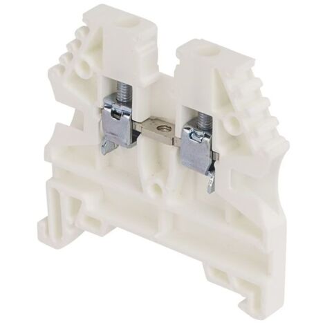 Borne de jonction à vis 2,5mm² - pas 5mm - blanche - IMO (1/5)