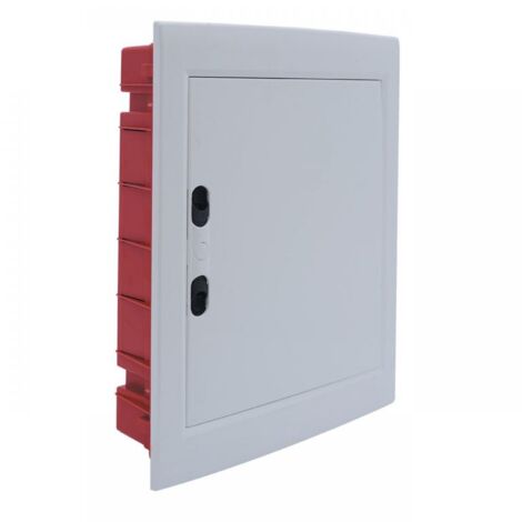 Em Distribution – Coffret électrique nu encastrable 394x305x85mm – 24 modules (2x12) – Indice de protection IP40 – Résistance chocs IK8