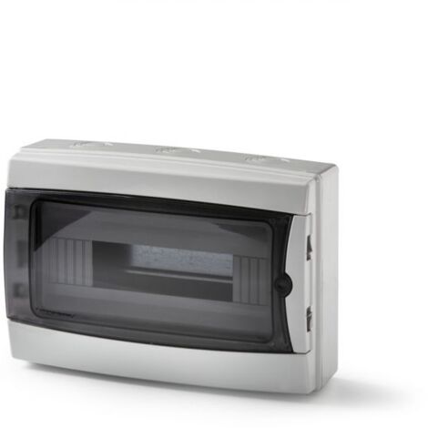 3912-T Acqua coffret électrique pour l'extérieur IP65 12 modules 215x310x110mm - Porte transparente (1/5)
