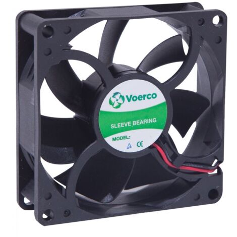 Ventilateur axial carré 24Vdc 80X80X25 - débit d'air 69m3/h - 3.6W (1/2)