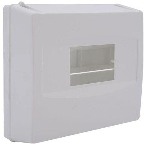 Mini coffret électrique modulaire 8 modules 160x185x65mm - avec rail DIN, montage en surface