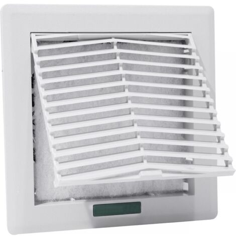 Em Distribution – Grille de ventilation étanche IP54 110x110mm – Filtre amovible pour armoire électrique – Installation facile murale ou sur support (1/5)
