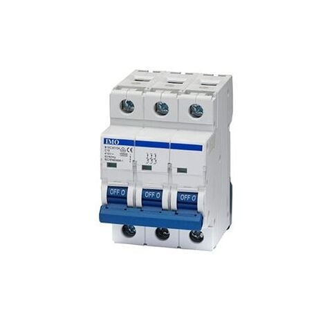 Disjoncteur tripolaire 3P - 10A - pouvoir de coupure 10kA - courbe C - À vis - IMO
