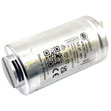 1240344745 Condensateur 15µF d'origine pour sèche linge AEG, ARTHUR MARTIN, ELECTROLUX