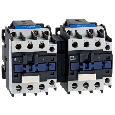 Contacteur inverseur tripolaire 18A - 7.5KW - commande bobine 48VAC - 1NO - LT4-D1810