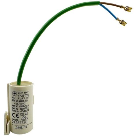 2425752017 Condensateur de service 4µF pour réfrigérateur/congélateur AEG, ELECTROLUX (1/4)