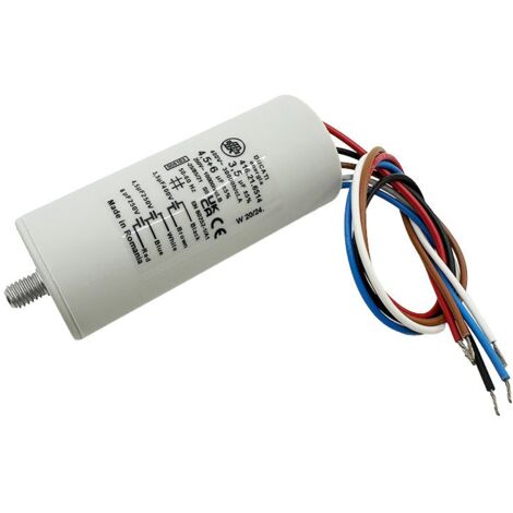 Ducati Energia – 416216514 Condensateur de VMC 3,5µF/4,5µF/6µF – Ø40x92mm – 400V – 30 000 heures de durée de vie