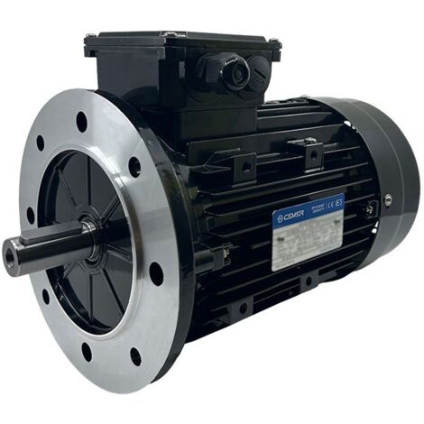 Moteur Électrique Triphasé 0.75kW/1CV, 1000Tr/min, 230/400V, B5, HA90, IE3, Alu - CEMER (1/5)