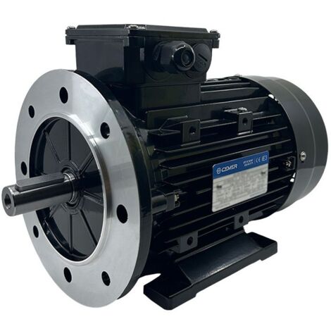 Moteur Électrique Triphasé 7.5kW/10CV, 3000Tr/min, 230/400V, B35, HA132, IE3, Alu - CEMER (1/5)