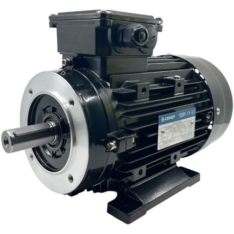 Moteur Électrique Triphasé 0.75kW/1CV, 1000Tr/min, 230/400V, B34, HA90, IE3, Alu - CEMER (1/5)