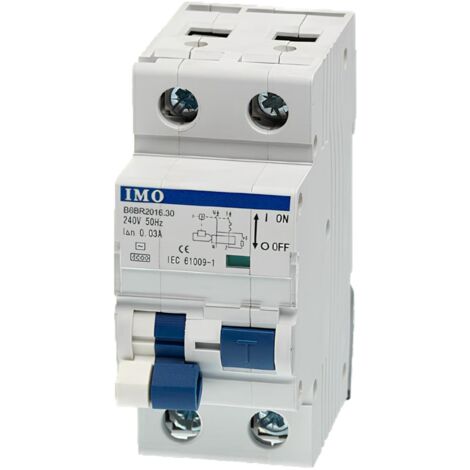 Disjoncteur différentiel 1P+N 40A – 30mA Type A – 10kA pour plaques de cuisson et machines à laver – Courbe C – 2 modules – IMO