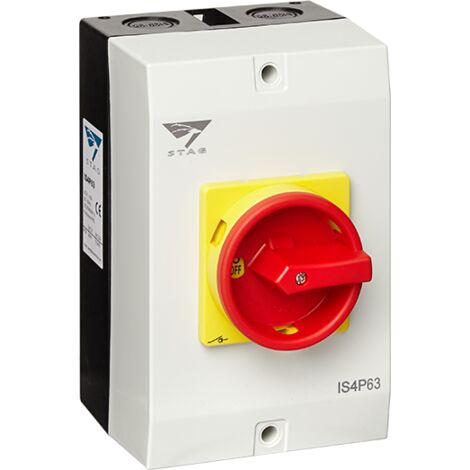 Coffret interrupteur sectionneur tétrapolaire 4P 63A – IP65 étanche – Cadenassable pour installations industrielles – Polycarbonate haute résistance – IMO - IS4P63