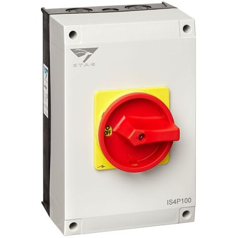 Coffret de coupure de proximité tétrapolaire 4P 100A - IP65 - Cadenassable - IS4P100 - IMO
