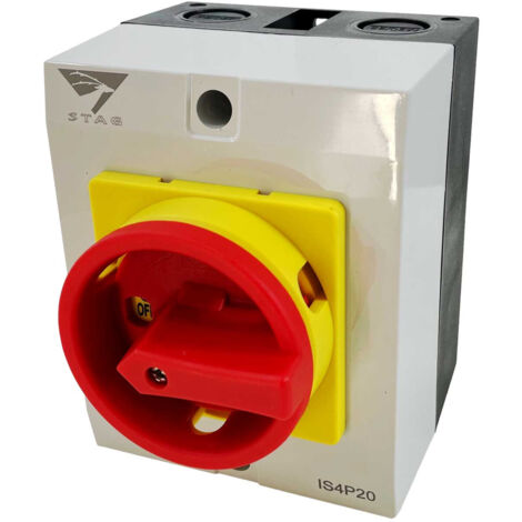 Interrupteur sectionneur 4P 20A étanche IP65 – Cadenassable pour maintenance – Coupure en charge jusqu'à 5,5kW – IMO (1/6)