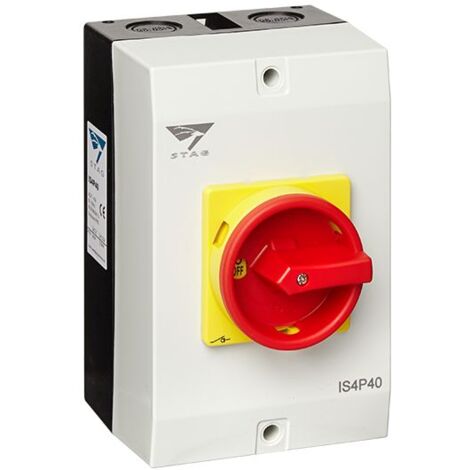 Coffret interrupteur sectionneur tétrapolaire 4P 40A – Indice de protection IP65 – Cadenassable pour installations industrielles – IMO - IS4P40 (1/3)