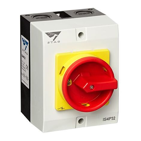 Coffret interrupteur sectionneur cadenassable 4P 32A – Étanchéité IP65 – Pour installations industrielles – Polycarbonate haute résistance – IMO - IS4P32