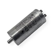 Ducati Energia – Condensateur permanent aluminium 10µF à cosses faston 6.3mm – Ø35x77mm – Compatible sèche-linge Bosch, Siemens, Whirlpool