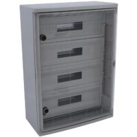 Coffret plastique transparent 60 modules H600xL400xP200 CP5115