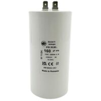 Ducati Energia – Condensateur permanent 160µF à cosses Faston double – Fond plat – Ø60x120mm – Homologué VDE EN60252-1