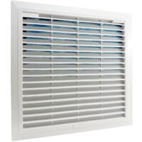 Ouïe d'aération plastique ABS avec filtre IP54 - 325x325mm - RAL7035 pour armoire électrique