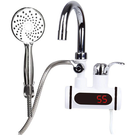 Affichage numérique instantané sans réservoir radiateur électrique robinet  douche ensemble eau chaude froide cuisine chauffage robinet Eu