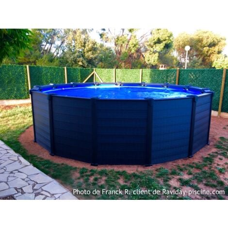 Piscine tubulaire ronde Intex Graphite 4,78 x 1,24 m