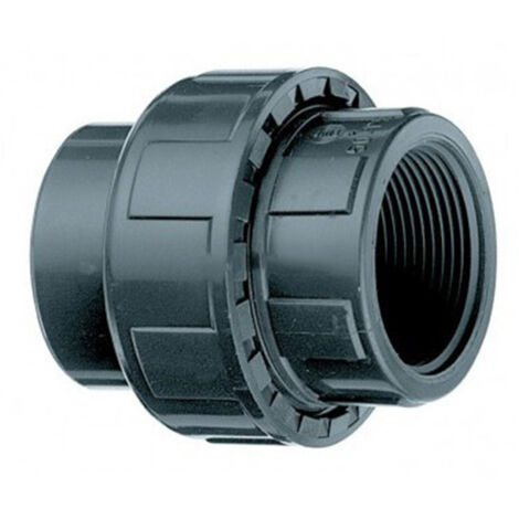 Fitt – Raccord union mixte PVC 50mm femelle à coller et taraudée – Joint O'ring EPDM pour étanchéité optimale – Pression 16 bars (1/3)