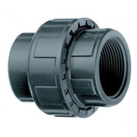 Fitt – Raccord de robinetterie union mixte 3 pièces Ø50 x 1"1/2 – Fixation PVC femelle à coller – 16 bars pour filtration piscine