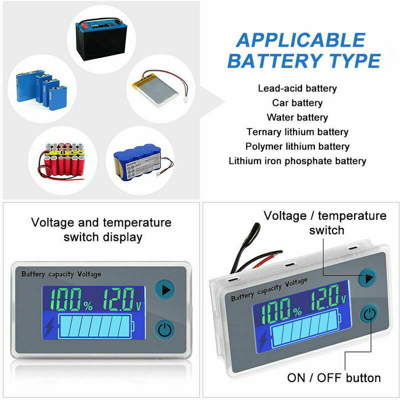 BR-Vie Testeur de Piles Universel,Testeur de Piles numérique,pour AA AAA C  D 9V Batteries à clé à clé 1.5Vcontrôleur de tension de batterie