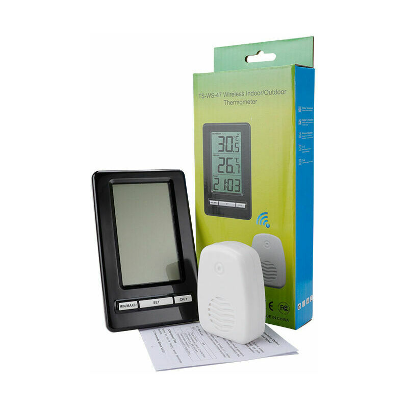 Thermomètre LCD numérique sans fil intérieur et extérieur pour la