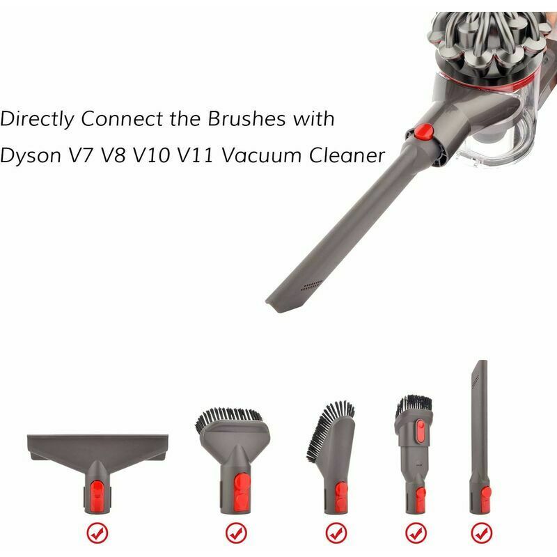 Kit d'outils accessoires pour Dyson V7 V8 V10 V11, pièces de rechange à  dégagement rapide pour le nettoyage de la maison et de la voiture, 4  paquets, meilleure vente