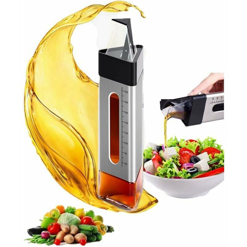Shaker à vinaigrette 200 ml, sans BPA pour éviter les fuites, pot à  vinaigrette avec couvercle pour cuisine(Noir) : : Cuisine et Maison