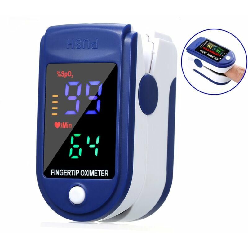 Tensiomètre Oxymètre d'impulsion de saturation de l'oxygène du sang du bout  du doigt de moniteur avec l'affichage à LED, l'affichage, le CE et les
