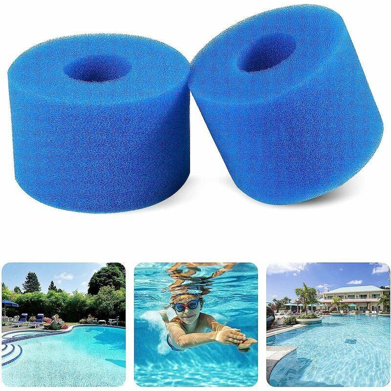 Éponge de Filtre de Piscine Lavable Réutilisable AUIHD, Poteau d'Éponge de  Nettoyage Bleu, 1084073MM