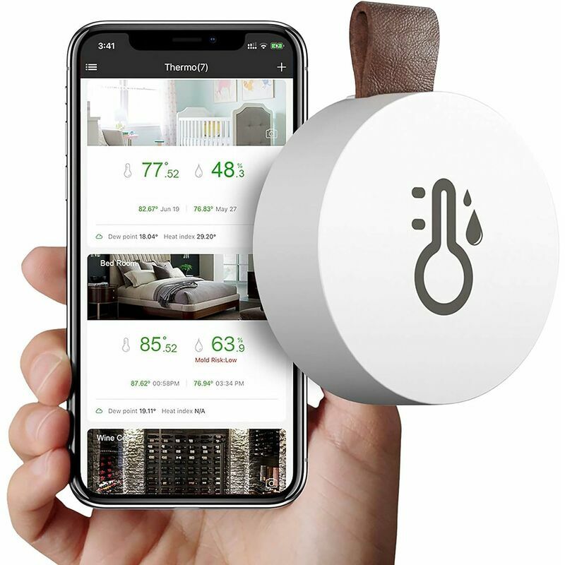 ORIA 2pcs Hygromètre à Thermomètre Bluetooth 5.0, Contrôle App sans Fil  Mètre de Moniteur d'Humidité Température Précis, Capteur Moniteur avec  Ecran, Bouton, Alertes Funtion pour iOS/Android : : Jardin