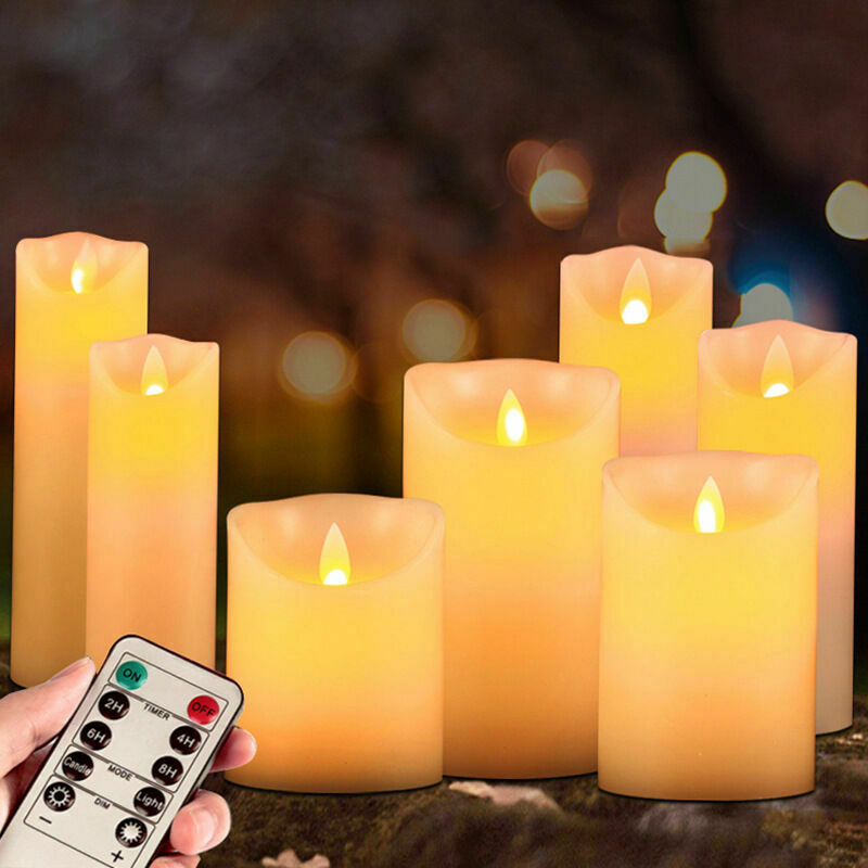 Bougies LED, Ensemble de 3 bougies LED à flamme vacillante, Bougie sans  flamme de 300 heures avec bougies de télécommande minuterie, décoration  d'ambiance intérieure et extérieure pour