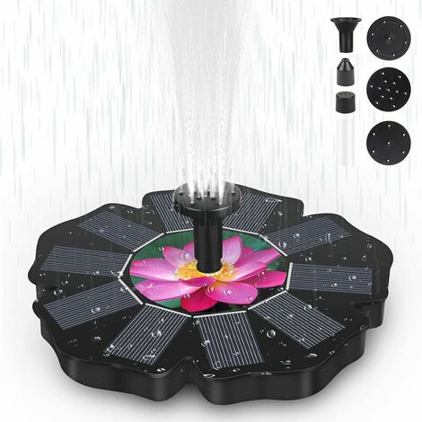 4W Fontaine Solaire Exterieure De Jardin, Pompe De Fontaine Solaire pour  Bassin à Poisson Abreuvoir Oiseaux, Pompe Solaire Fontaine A Eau Electrique  pour Bassin Exterieur avec Batterie LED Lumineuse : : Jardin