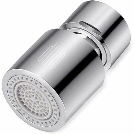 Aérateur de robinet 2 Pcs, aérateur de robinet pivotant 360, embout de  filtre à économie d'eau, 2 fonctions de pulvérisation pour cuisine, salle  de bain et douche (argent)