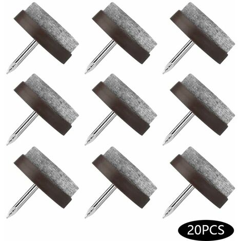 48PCS Clous Patins de Meuble Patin Chaise a Clouer Meubles Feutre Chaise  Protecteurs pour Chaises de Meuble Protecteurs de Pieds de Table (20 mm)