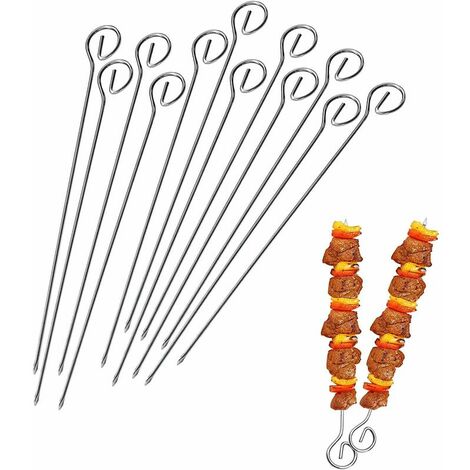 YIDOMDE 8 Pièces Brochettes pour Barbecue Inox, Pique a brochette