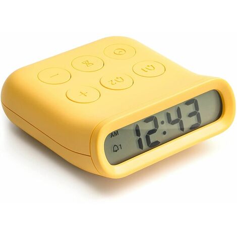 14€43 sur Réveil enfant numérique rechargeable fonction compte à rebours  l'affichage de la commande vocale, orange - Radio-réveil - Achat & prix
