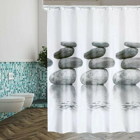 Rideau de douche 120x200 fantaisie nature en polyester mod. tahiti