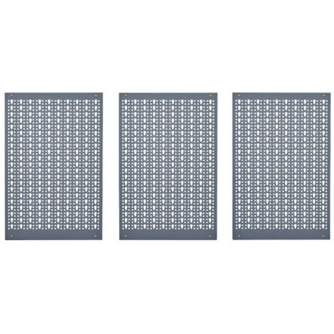 Küpper Lochwand 70100, 3 tlg. 120 x 60 cm, Stahlblech, inkl. 12 Standard-Haken