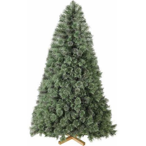 LIFERUN Sapin de Noël, Sapin de Noel Artificiel, Arbre de Noël pour Décoration de Noël,Matériau PVC Ignifuge,avec 510/600 Branches,Socle en Bois,Sapin Artificiel,Idéal pour Maison,Bureau,Magasin,Hôtel (1/5)