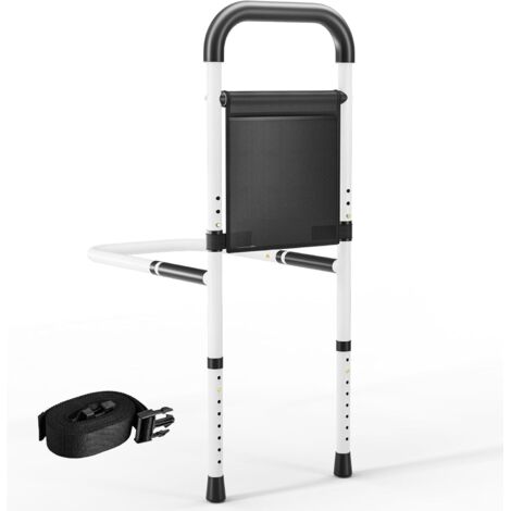 Barriere de Lit Adulte Réglable en Hauteur, Barre de Redressement, Barre de Lit pour Personne âgée avec Sac de Rangement, Barre Poignées de Lit antidérapante, Femmes Enceintes Poignée d'Appui pour Lit